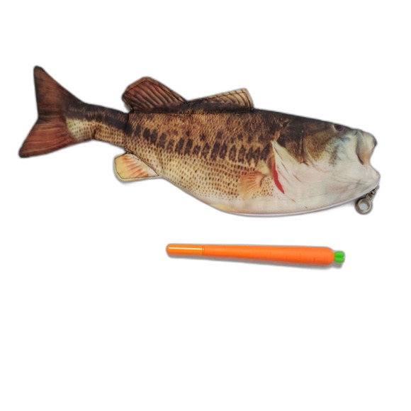 Fish Coin Purse Pencil Case with carrot Pen - Picture 2 of 3